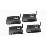 4 Channel Call All FM Wireless Intercom Office Home System 4 Station Charcoal